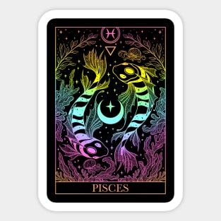 Zodiac sign tarot card Pisces Sticker